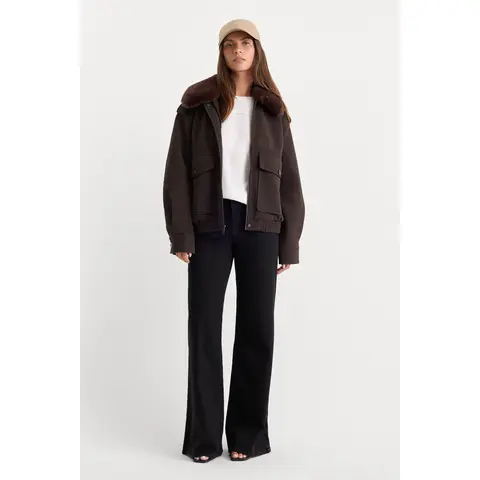 GOOD WAIST PALAZZO JEANS | BLACK001