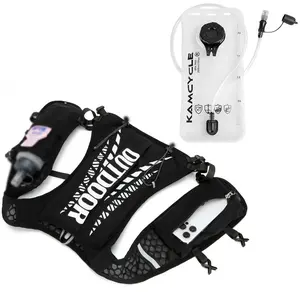 Running Vest Backpack with 2L Water Bladder, Adjustable & Lightweight Hydration Vest, Sports Bag for Training, Trail Race, Hiking, Cycling, Climbing, Jogging, Marathon
