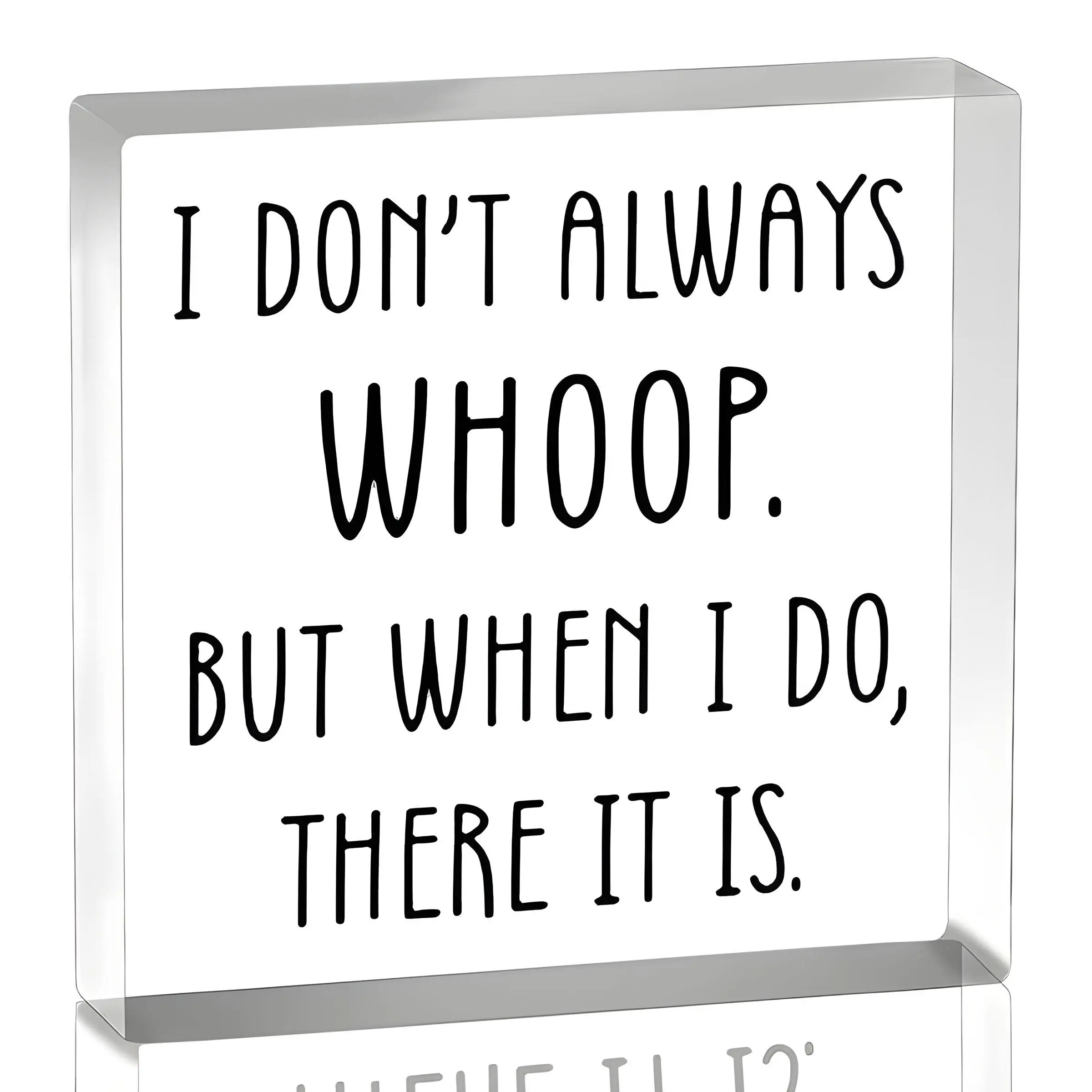 Fun Acrylic Desk Decoration for Women Office Cubicle, Stylish Desktop Sign for Your Table, Unique Office Decor Accessory