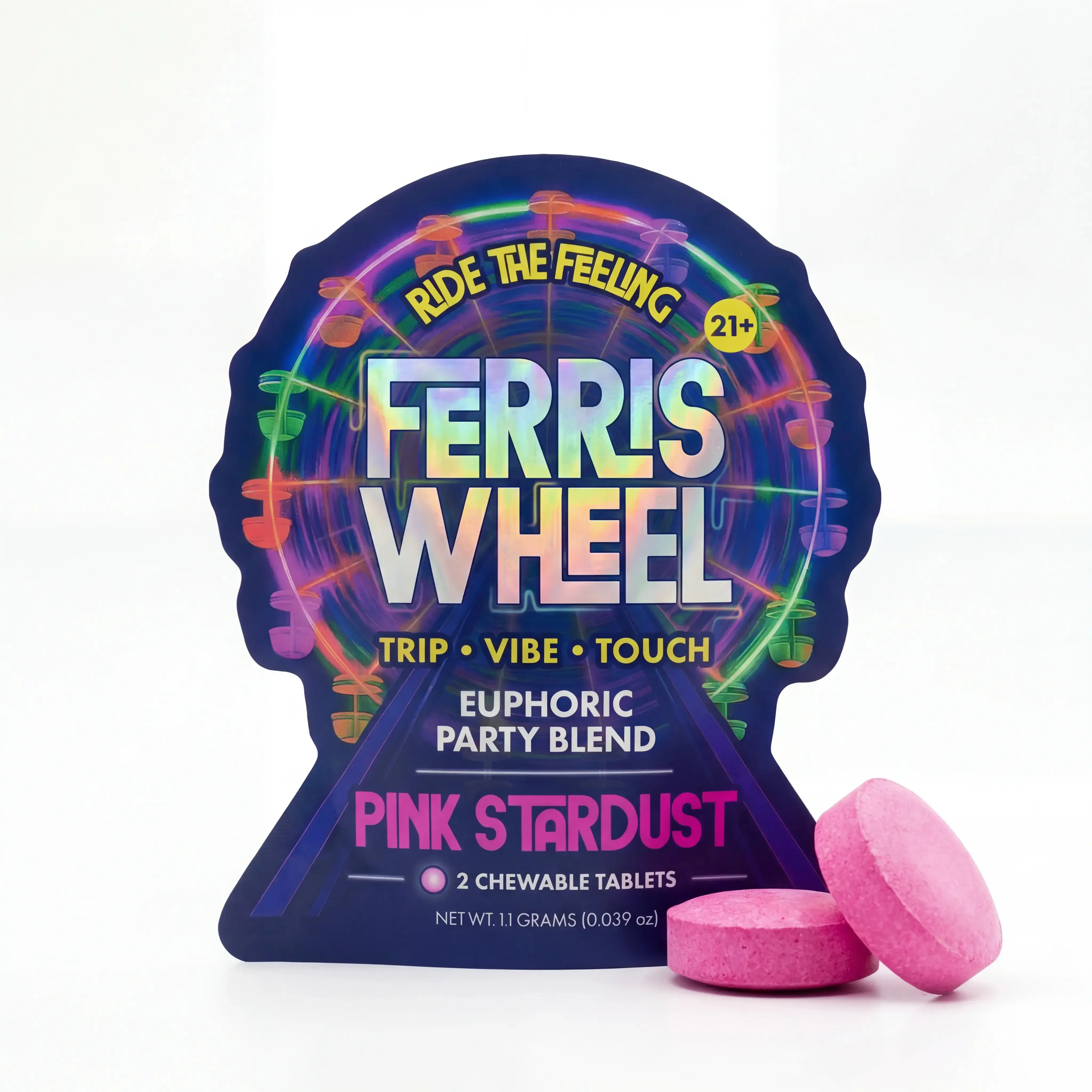 Ferris Wheel Pink Nootropic Kanna Blend - 2 CT Natural Edible Supplement Ferris Wheel Pink Nootropic Kanna Blend - 2 CT Natural Edible Supplement