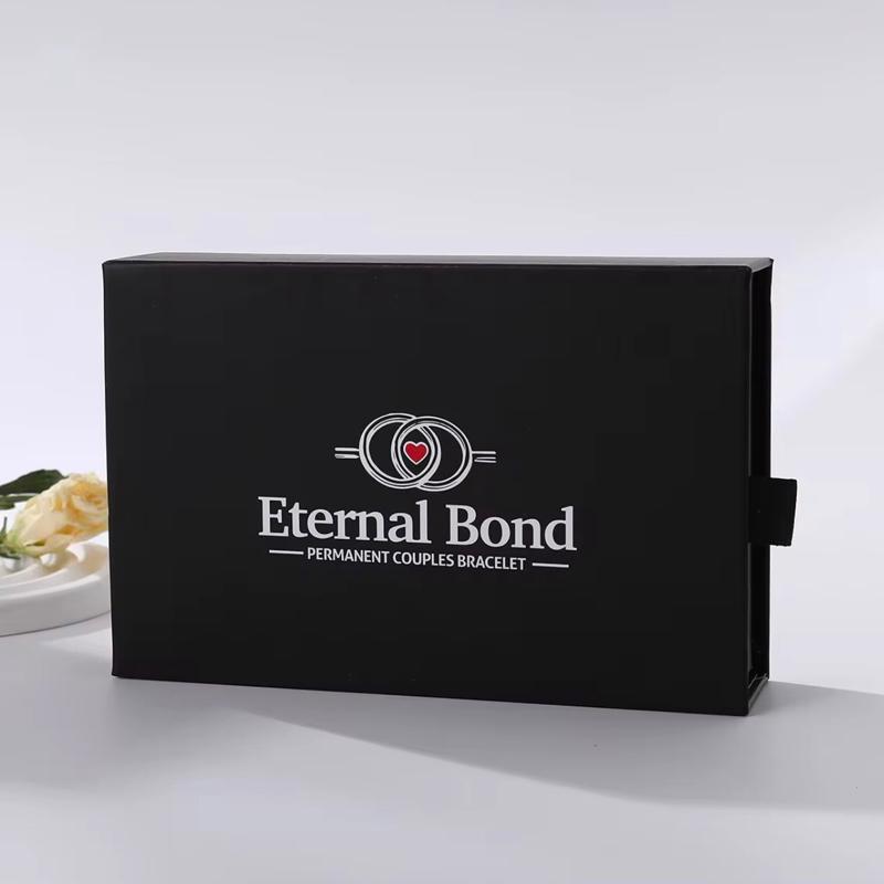 Permanent Couples Bracelets - Unisex Stainless Steel Hypoallergenic Gold/Silver Interlocked Bracelets with Adjustment Tool for Romantic Lifetime Promise - Perfect for Date Night or Anniversary - Perfect Birthday Gift