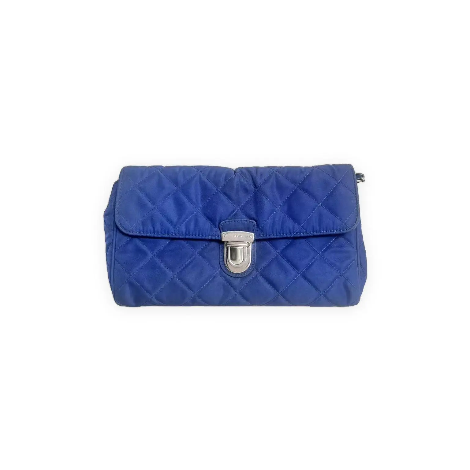 Pre-owned PRADA Quilted denim Shoulder Bags Tessuto Impuntu Blue Very Good S014260425052