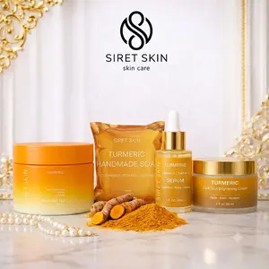 Siret Skin Cosmetics Tumeric Set - Serum Vitamin, Dark spot, Soap, Body butter Cream