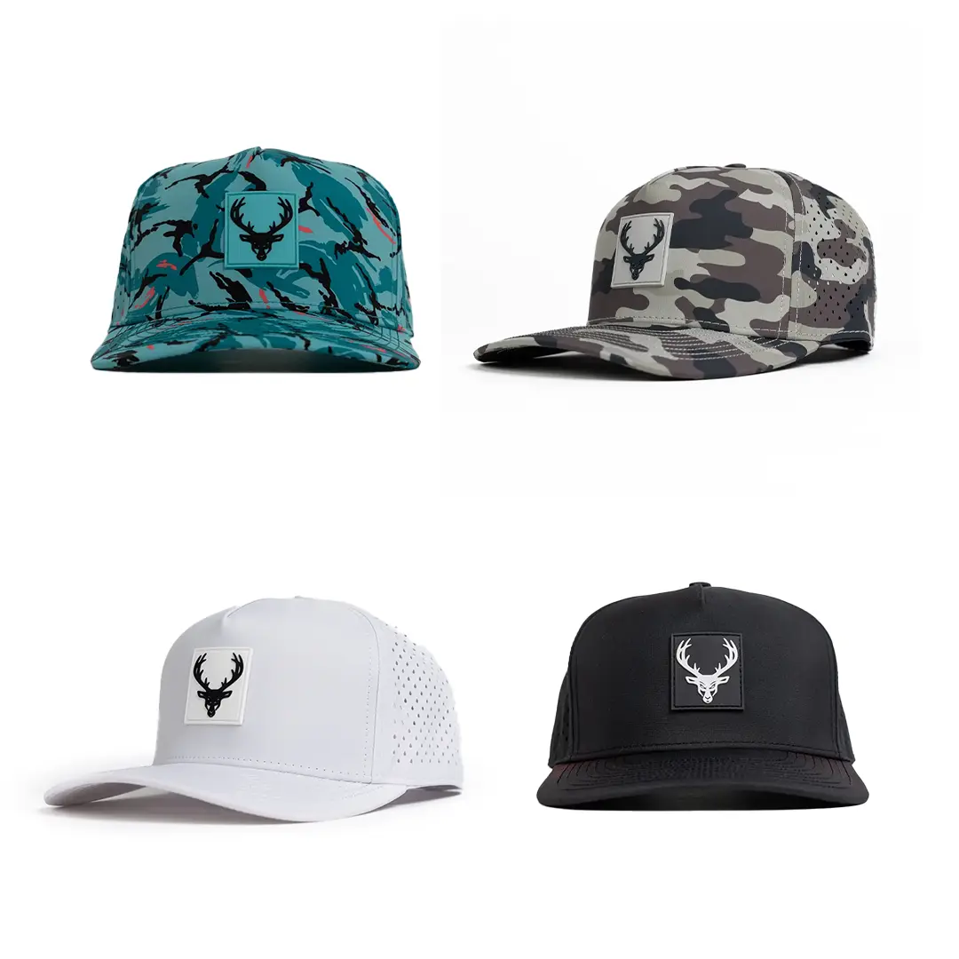 Bucked Up Curved Brim Waterproof Hat - Adjustable, Breathable Snapback Cap Bucked Up Curved Brim Waterproof Hat - Adjustable, Breathable Snapback Cap