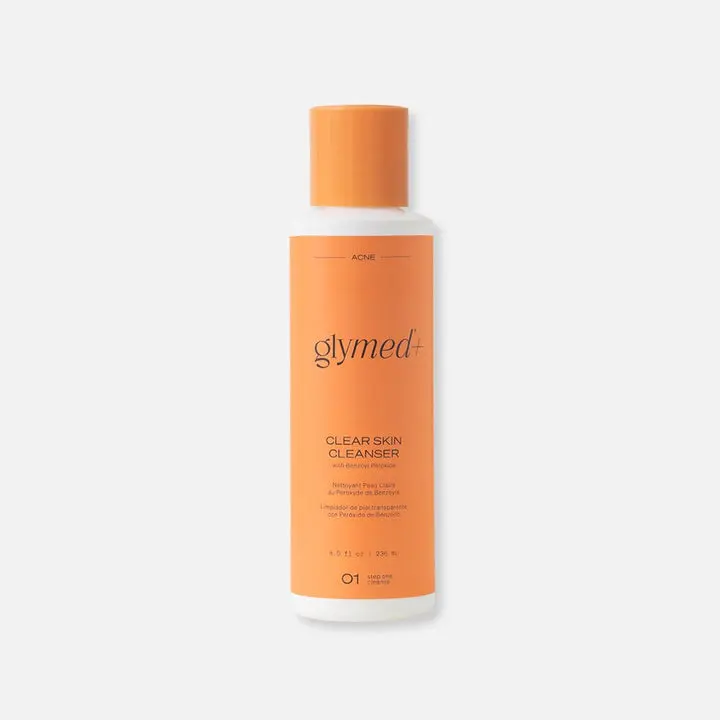 GlyMed Plus Clear Skin Cleanser with Benzoyl Peroxide (8 oz | 236 ml)