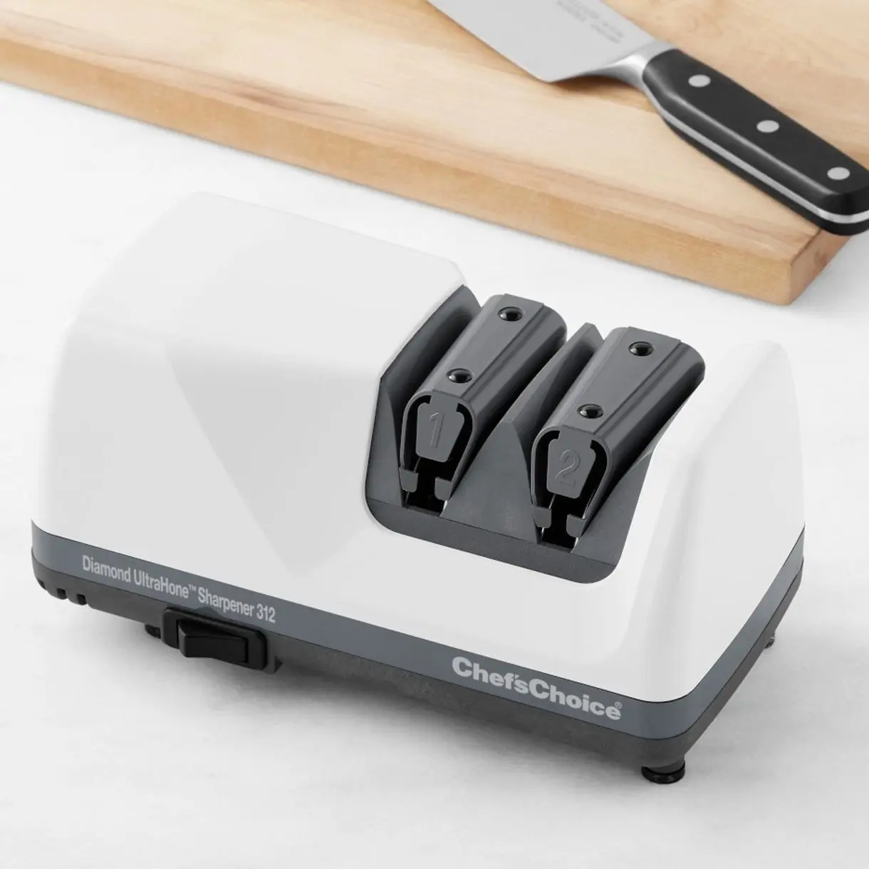 Chef'sChoice 312 Electric Kitchen Knife Sharpener, White, Knives