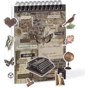 Pre-Cut Vintage Sticker for Journaling, 595PCS - 50 Sheets Washi Brown Scrapbooking Stickers, Ephemera for Junk Journal Supplies DIY Crafts Dark Academia Stickers for Adults