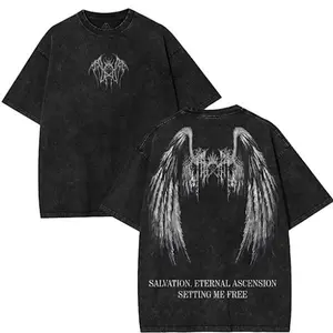 Testo di Take Me Back To Eden Sleep Token Double Printed  Washed Tee Acid Washed Lightweight Cotton TShirt sleep token merch men gifts Fabric Menswear