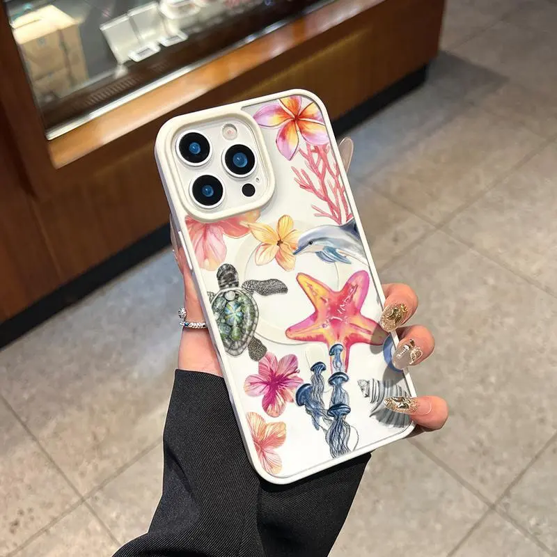 Environmental protection, oceans Magnetic TPU for iPhone Case Drop-proof design for added protection for iPhone17 16 15 14 13 12 11.QXE304.designer,case