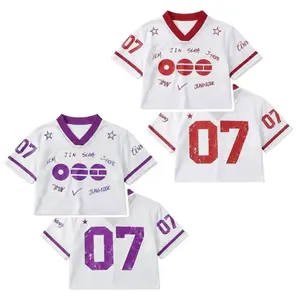 Arirang 2026 Mesh Crop Jersey for Women – Kpop Inspired 2-Sided Concert Crop Top, Unisex Fan Outfit, Breathable Streetwear Festival Shirt Gift