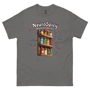 NeuroSpicy Classic Unisex T-Shirt - 100% Cotton, Sport Grey & Ash Grey, Taped Neck, Double Hem, 5.0-5.3 oz/yd² Fabric Weight - Tee