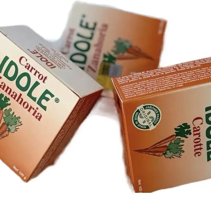 Park of 3 IDOLE Savon Carotte 100g - Original Aloe Vera Soap for Gentle Cleansing