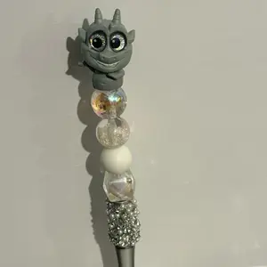 Gargoyle Beaded Pen with Sparkling Beads and Rhinestones for Stylish Writing - Unique Design