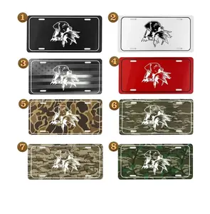 Custom Hunting Dog License Plate, Duck Hunting Retriever Plate, Personalized Dog Tag, Hunter Gift, Truck Car Plate Decor