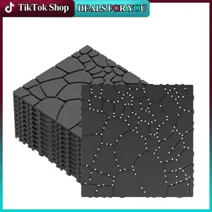 44 PCS Interlocking Patio Deck Tiles - 12" x 12" Anti-Slip Waterproof Outdoor Flooring Decor, Floor Decking for Balcony, Backyard, Garden & Poolside, All Weather Use