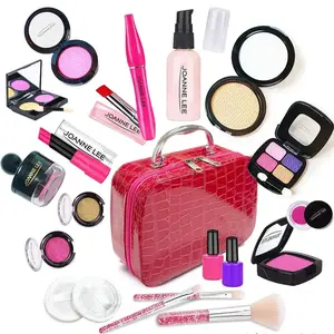 Children's makeup set, washable, Facial Makeup Set, Glossy Cosmetic Set, Glam Set, beautiful children's cosmetics set for girls, suitable as a birthday or Christmas gift for girls aged 3 and above.