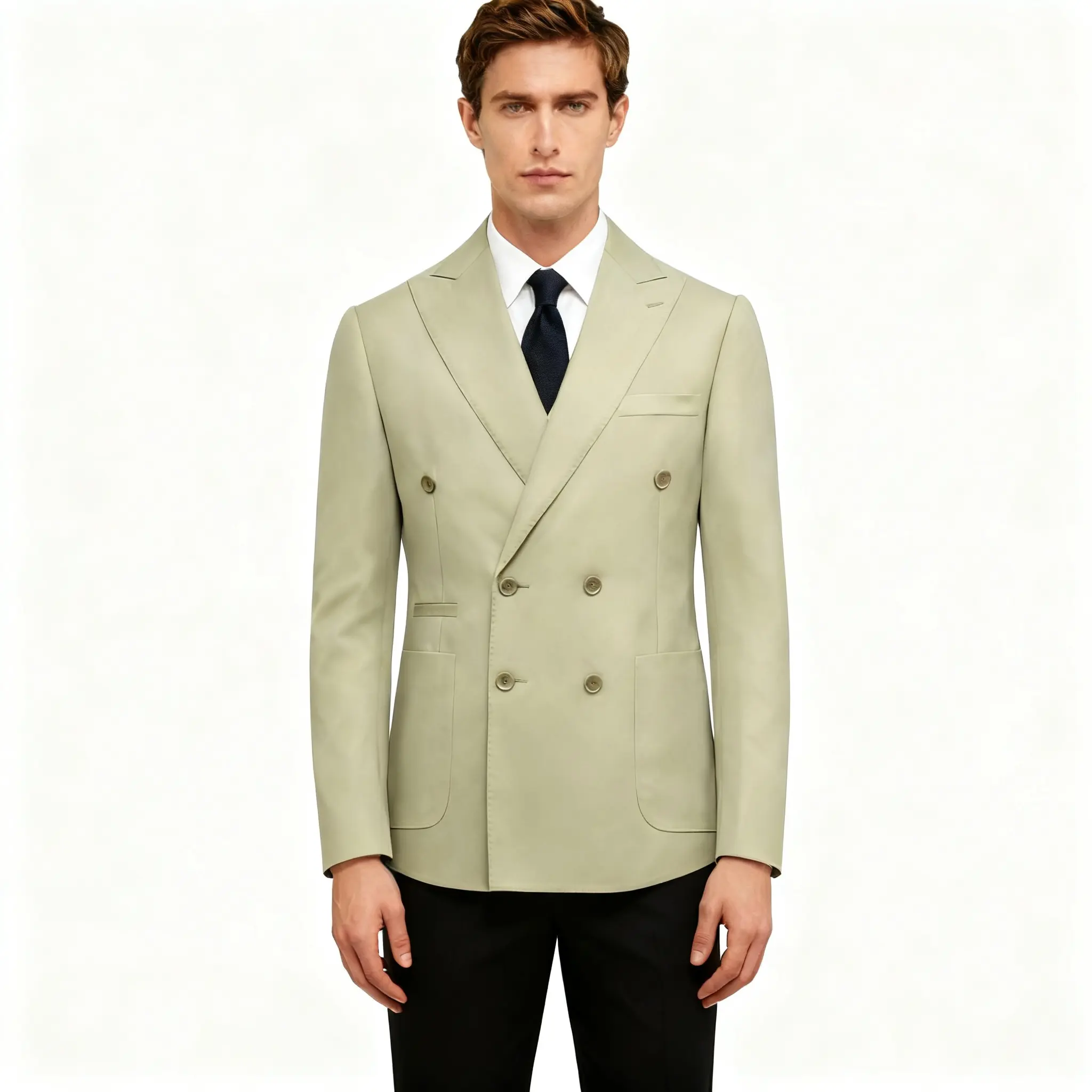 Matcha Green Double-Breasted Blazer  Slim-Fit Stylish Blazer | Perfect for Business Casual, Brunch & Date Nights | Versatile Elegant Men’s Outfit bedazzled  suit business jacket luxury  suits  men