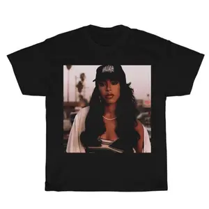 Vintage Aaliyah Graphic Unisex Shirt, Bootleg Rap Design Shirt, 90'S Clothing, Rap Gift for Him Her Crewneck Streetwear Menswear Top