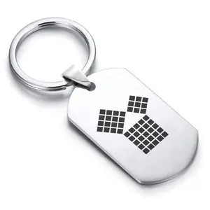 Stainless Steel Masonic 47th Problem of Euclid Symbol Dog Tag Keychain