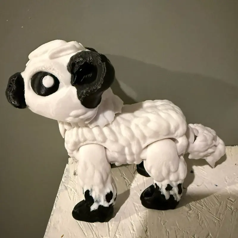 3d printed articulated highland cow