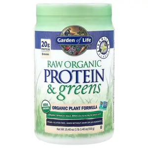 Garden of Life Raw Organic Protein & Greens, Vanilla, 1 lb 3.4 oz (550 g)