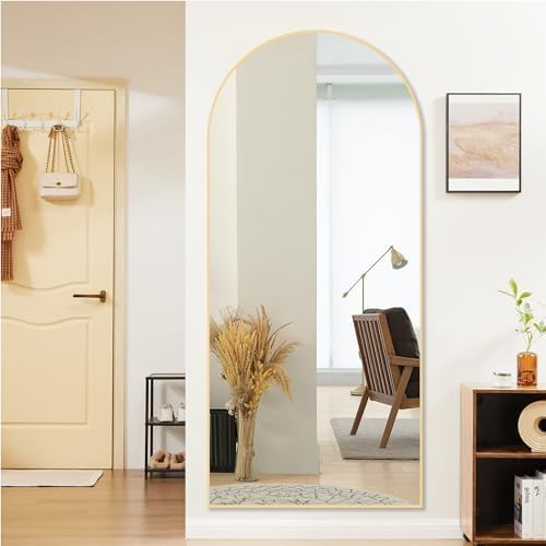 Arched/Right Angle 71"x26"/64"x21"/59"x16"Full Length Mirror Full Body Floor Gold Mirror Standing Hanging or Leaning Wall,Arch Wall Mirror with Stand Aluminum Alloy Thin Frame for Bedroom Cloakroom,Black Full-Length Mirror with Explosion-Proof HD Glass Arched/Right Angle 71"x26"/64"x21"/59"x16"Full Length Mirror Full Body Floor Gold Mirror Standing Hanging or Leaning Wall,Arch Wall Mirror with Stand Aluminum Alloy Thin Frame for Bedroom Cloakroom,Black Full-Length Mirror with Explosion-Proof HD Glass