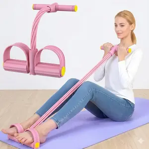 Multifunction Pedal Resistance Trainer with 10 Tubes Enhanced Version – Stronger Resistance for Effective Training, Portable Foot Pedal Exerciser for Full-Body Home Workout, Stretching & Fitness Training