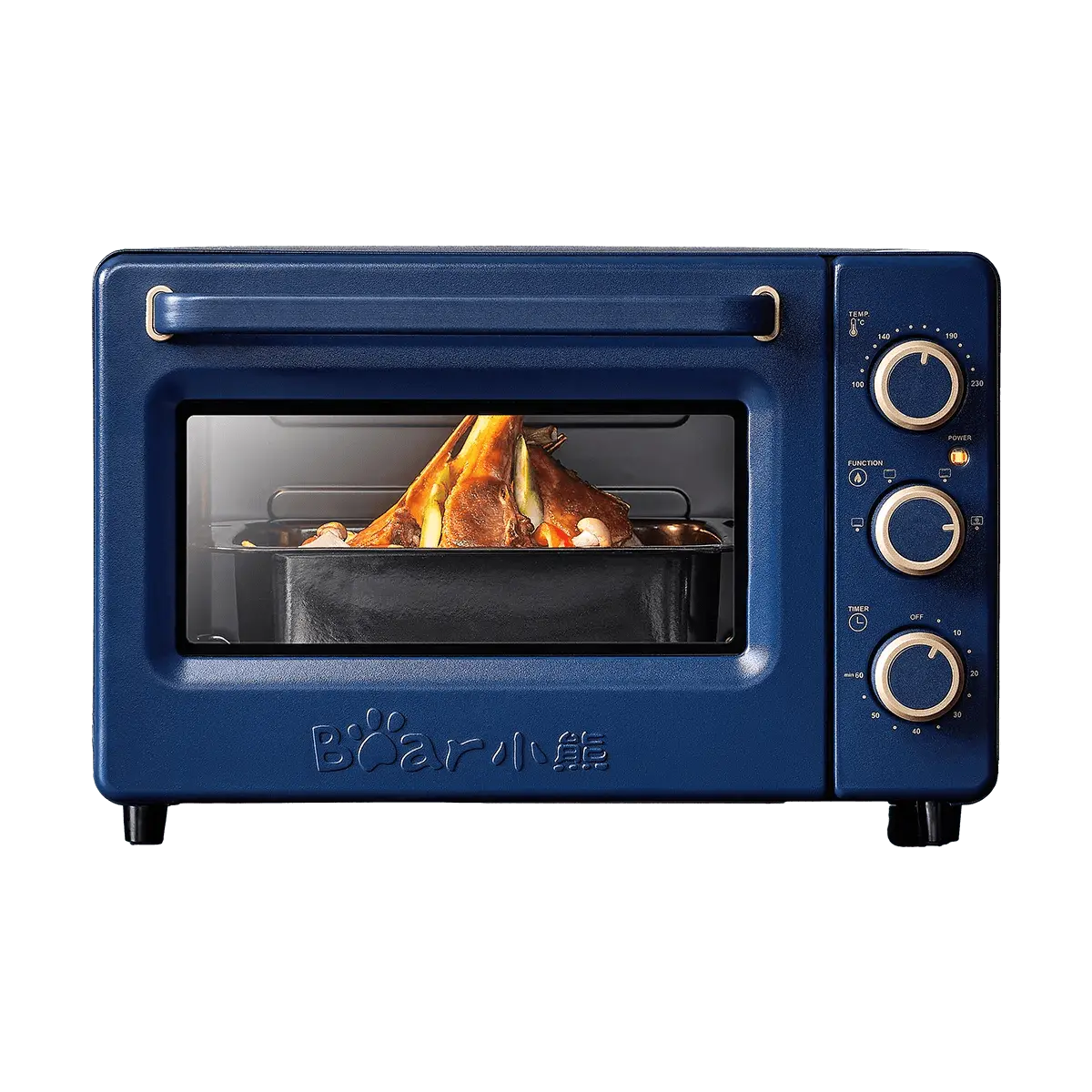 Bear 21QT/20L Air Fryer Toaster Oven, 1200W Convection Oven, Rotisserie Smoker Grill, DKX-C20R5