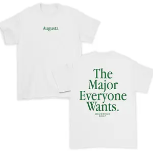 Augusta Major Golf Shirt For Men For Women, Breathable Fabric Top, Clean Typography Graphic Tee, Unisex Giftable Clothing, Trendy Shirt