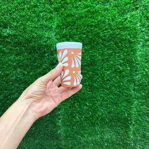 Engove Tequilero Relieve Largo Terracota Blanco Sets. (Cielito Lindo).