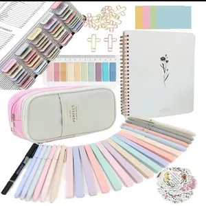 Bible Study Supplies Journaling Kit with Tabs and Highlighter, 1 Set Including Notebook & Pen Case & Stationery, Bible Annotation Kit