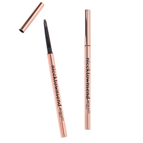 Nicck Townsend Travel Brow Sketch Pencil Mini - Retractable Trilateral Tip for Thin Medium Wide Strokes - High Performance Brow Definer - 15G Makeup Cosmetic