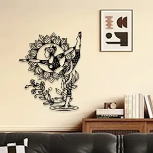 1pc Floral Ballerina Metal Wall Art, Floral Ballerina Statue Mural, Perfect for Dance Conservatory, Ballet Academy, Choreographic Wall Decor, International Dance Day Decor, Ideal Gift for Ballet Masters,Perfect For Halloween/Christmas/Easter decor.