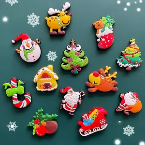 12 Christmas Theme PVC Soft Gel, Decorative Kitchen Home Decoration, Refrigerator Decorating Magnet, Perfect Holiday Gift Idea