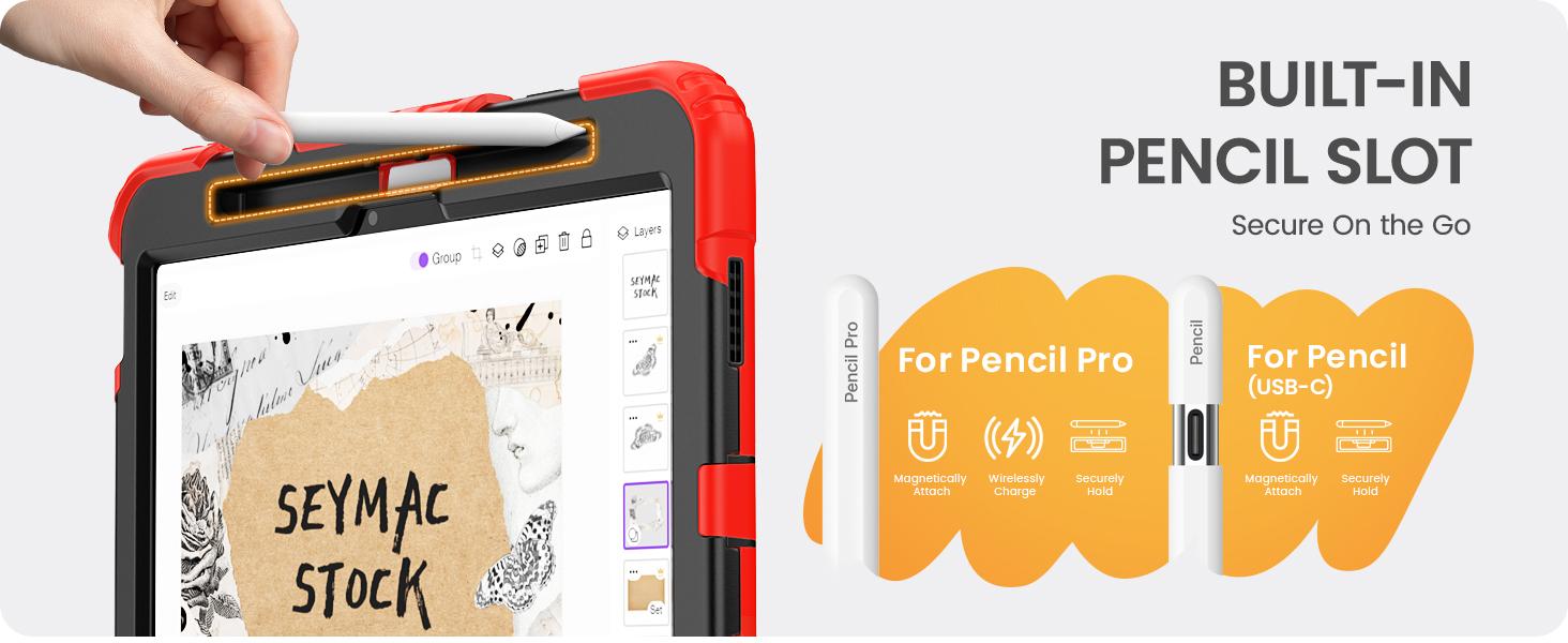 Stock Case for iPad Air 8 7 6-11/13 inch M4 2026/iPad(A19) 12th/(A16) 11th 2025/10th Generation Case/mini 7 (A17 Pro)/6/iPad Pro 11/13 inch M5-M4 2024 Shockproof Heavy Duty Case with Screen Protector Pencil Holder Rotating Stand Hand Strap Shoulder Strap