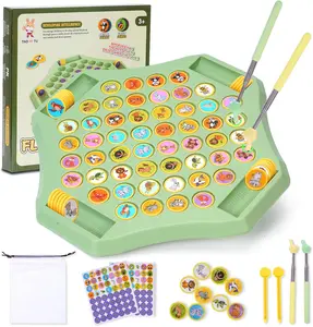 54PCS Animal Flip Chess Memory Chess Game, Animal Flip Matching Chess Board, Memory Chess Game for Kindergarten Gathering Activity, Flip to Win Travel Memory Game