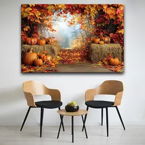 1pc Polyester Autumn Harvest Backdrop Banner - Festive Fall Photography Background for Birthday Parties, Indoor & Outdoor Home Festive Supplies