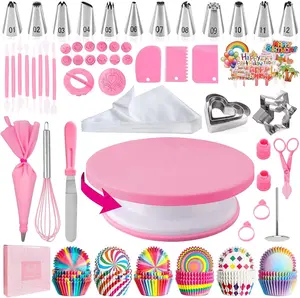 Cake Decorating Kit, Piping Bags and Tips Set, Cake Decorating Supplies, Frosting Piping Kit, Cake Baking Supplies for Beginners (255PCS)