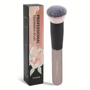 Soft Bristle Foundation Brush, Flat Head/round Head, Portable Travel Makeup Tool, Ideal Gift for Beginners, Easy to Carry