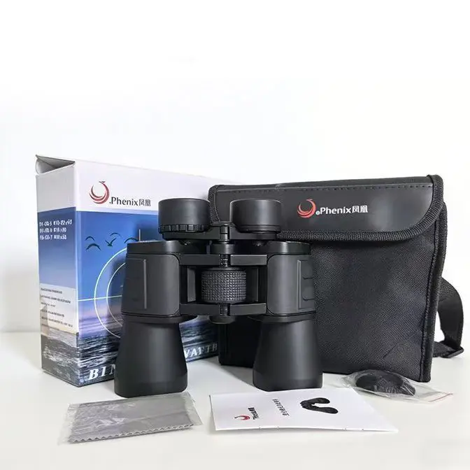 Ergonomic 10-22×50mm Compact High-Definition Zoom Binoculars for Adults and Seniors