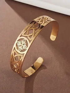 Adjustable Stainless Steel Witch Knot Bracelet, Celtic Magic Amulet Jewelry for Men and Women, Casual Daily Wear Accessory, Stainless Steel Bracelets