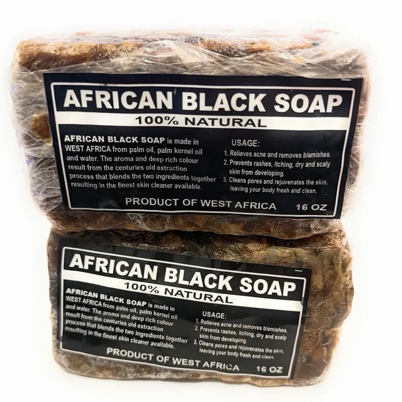 Raw African Black Soap 2 Pack 16oz Each