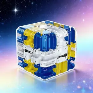 3D Maze Cube Ball Labyrinth Puzzle Brain Teaser for Adults & Kids, Educational Learning Toys Logical Thinking, Family Board Games Tabletop, Durable Puzzle Cube Easter Basket Stuffers Birthday Gift