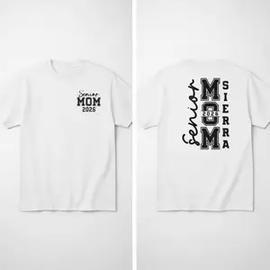 Senior Mom 2026 Sweatshirt Custom Graduation Class Of 26 Crewneck Gildan 18000 Unisex Fit Cotton Top OEKO-TEX Certified