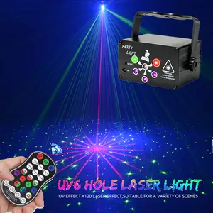 LED Sound Activated Laser Light ,Disco Party Light DJ Laser Projector Light RGB Disco Light Red and Green Pattern Light Strobe Light for Home Room Dance Party Birthday Karaoke Halloween Christmas Wedding Show Club Decoration Laser Projector