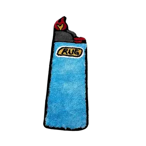 LAKEA Blue Lighter Tufted Rug Art Rug for Bedroom Living Room Retro Rainbow Fluffy Anti-slip Bath Bathroom Rug Nonslip Mat Home Decor