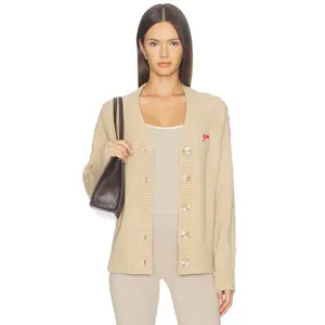 Varley Lotte Button Through Cardigan in Macaroon