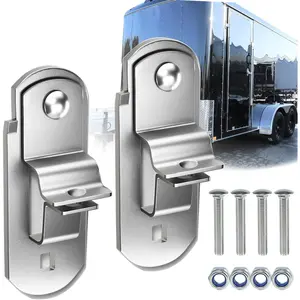 Cargo Trailer Door Latch, Trailer Hasp, Trailer Latches, Enclosed Trailer Door Latch, Ramp Locking Hasp, Cam Lock Latch Keeper for Enclosed Cargo Ramp Trailer (2 Pack)