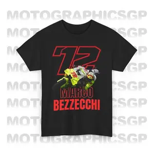 MotoGP Marco Bezzecchi VR46 Shirt, Racing Bezzecchi 72 Graphic Tee, Ducati Team MotoGP Road Racing Bezzecchi Valleyellow Merchandise