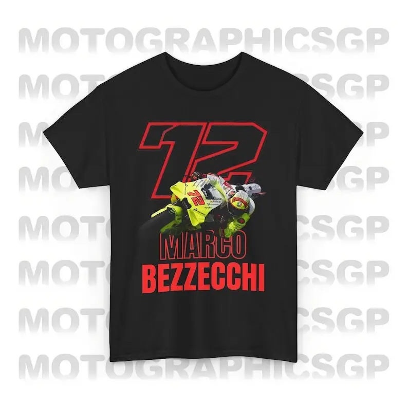MotoGP Marco Bezzecchi VR46 Shirt, Racing Bezzecchi 72 Graphic Tee, Ducati Team MotoGP Road Racing Bezzecchi Valleyellow Merchandise